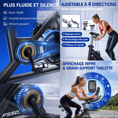 vélo d'entraînement à domicile avec ergonomomètre